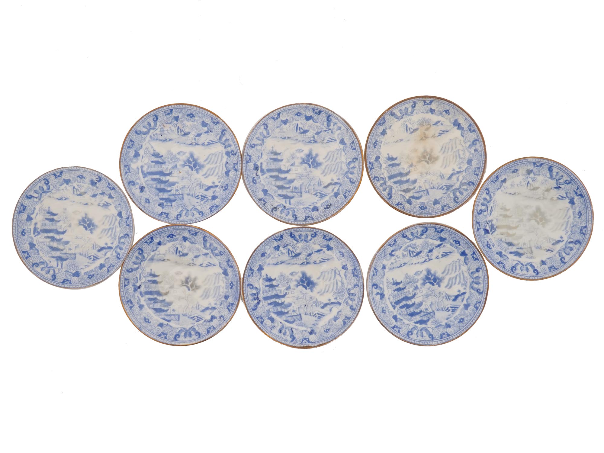 BLUE AND WHITE CHINESE PORCELAIN CUPS AND SAUCERS PIC-3